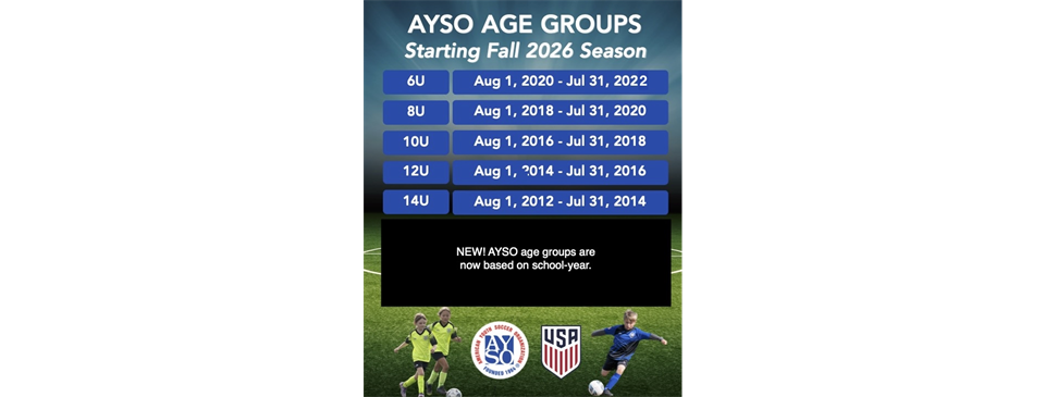 NEW! Age groups are changing fall 2026